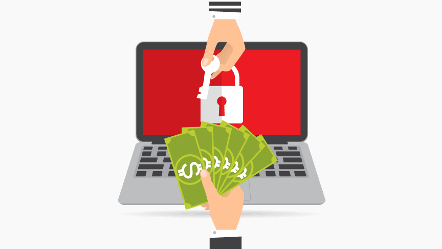 Ransomware concept graphic